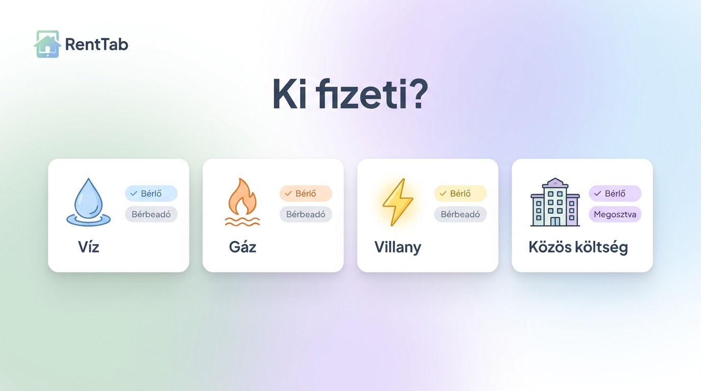 Albérlet rezsi: ki fizeti mit? (víz, gáz, áram, közös költség)