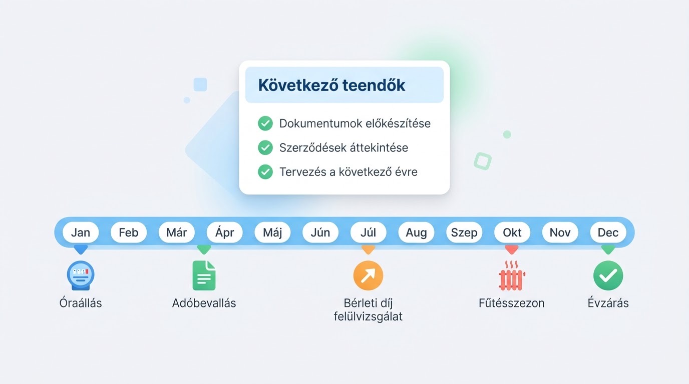 Bérlemény adminisztráció: a teljes éves naptár bérbeadóknak